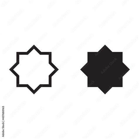 Eight point star vector shape Stock Vector | Adobe Stock