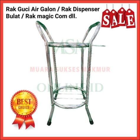 Jual Kaki Rak Meja Guci Air Galon Rak Dispenser Bulat Chrome