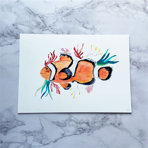 Clown Fish Painting – Pippa & Paper