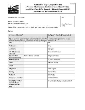 Fillable Online Settlements And Countryside Local Plan Part For