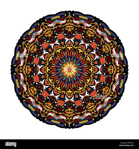 Flower Mandala Vintage Decorative Elements Oriental Pattern Vector Illustration Islam