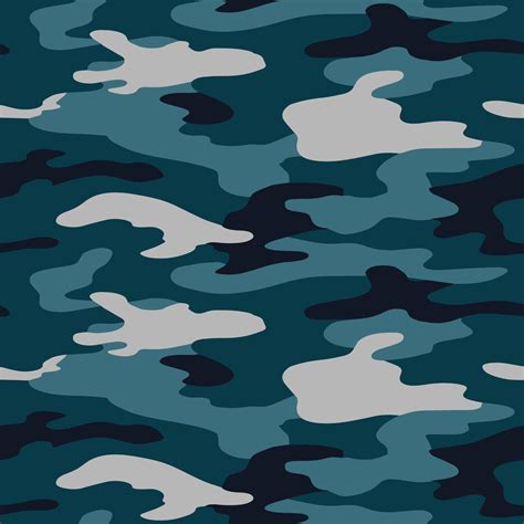 Texture Military Camouflage Repeats Seamless Vector Pattern For Fabric