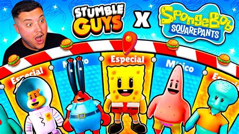 Modo Creativo Y Nuevas Skins Bob Esponja En Stumble Guys Youtube