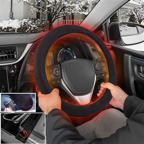 Heated Steering Wheel Cover UK, 12V Heated Car Steering Wheel Covers