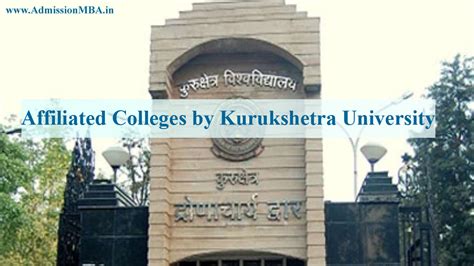 Kuk Kurukshetra University Affiliated Mba Colleges In Haryana