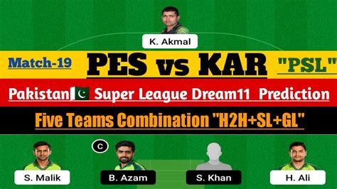 Pes Vs Kar Dream11 Prediction Psl Dream Prediction Pakistan Primer