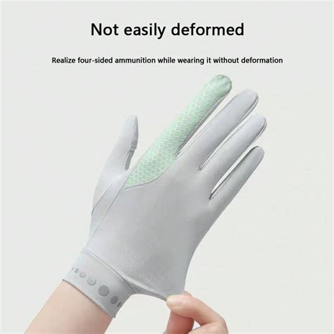 1pair Womens Ice Silk Sunscreen Gloves For Spring And Summer Lightweight And Breathable Anti