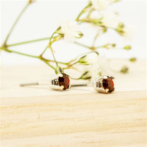 January Birthstone Earrings - Earsense - Earrings for sensitive ears