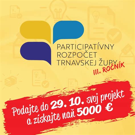 Na Podanie Projektov Do Participat Vneho Rozpo Tu Ost Va Nieko Ko Dn