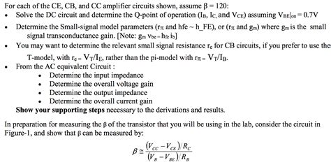 Solved For Each Of The Ce Cb And Cc Amplifier Circuits Chegg