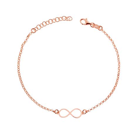 Bracciale Catena Rolo Diamantata Con Infinito In ARGENTO 925 Galvanica