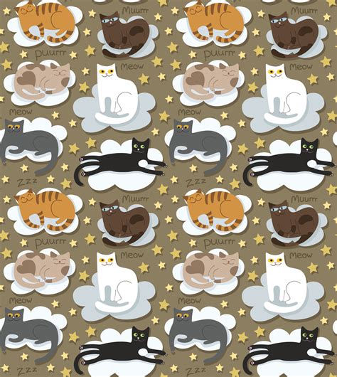 Cats seamless funny background 46995799 Vector Art at Vecteezy