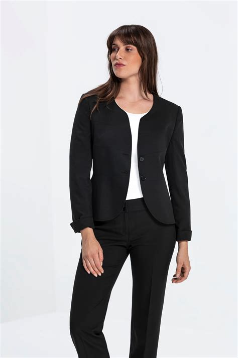 Damen Blazer Rundhalsausschnitt Damen Blazer Basic Klassische