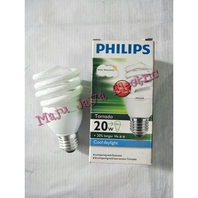 Jual Lampu Philips Tornado Ulir Spiral 20 W Watt 20w 20watt Putih Cool