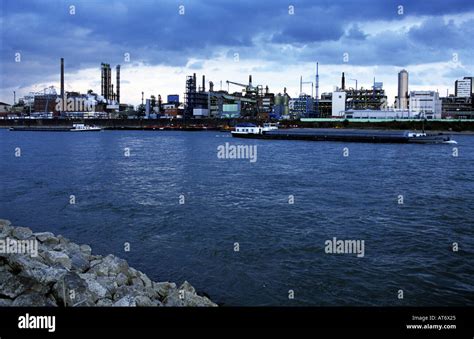 Bayer Chemical Plant Leverkusen North Rhine Westphalia Germany Stock