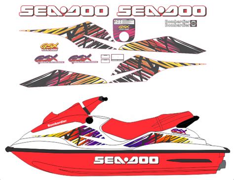 Seadoo Gsx 1997 Graphics Decal Sticker Kit Etsy