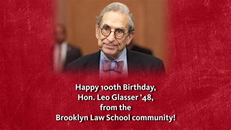 Happy 100th Birthday Judge Leo Glasser Youtube