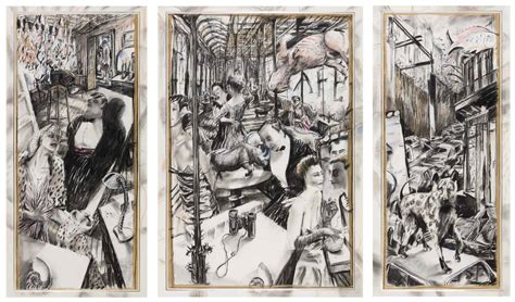 William Kentridge The Conservationists Ball 1985 Charcoal Coloured