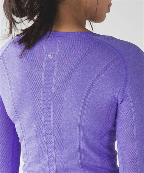 Lululemon Swiftly Tech Long Sleeve Crew Heathered Power Purple Lulu