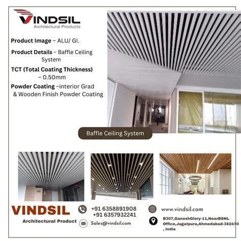 Aluminium Baffle Ceiling System For Sound Absorbers At Rs 150sq Ft In Ahmedabad