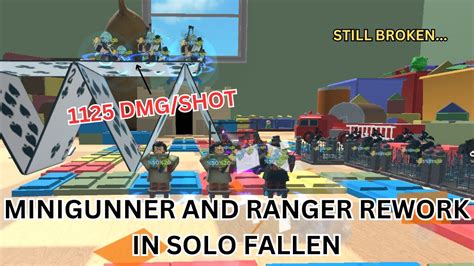 Minigunner And Ranger Rework In Solo Fallen Op Roblox Tds Youtube