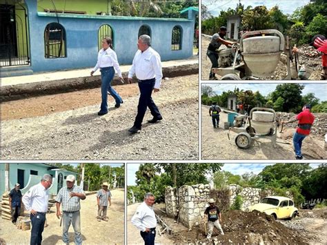 EL ALCALDE MELCHOR BUDARTH BÁEZ SUPERVISA LA OBRA DE CONCRETO