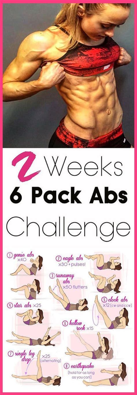 2 Weeks Hardcore 6 Pack Abs Workout Challenge Ab Workout Challenge Abs Workout Gym Abs