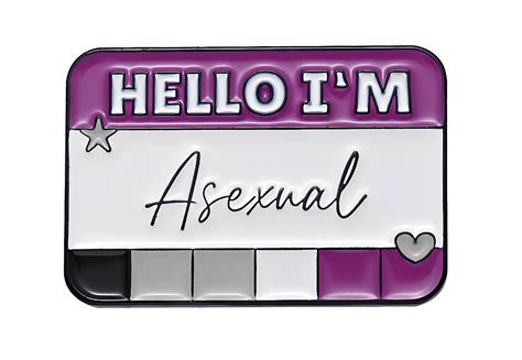 Fun Text Asexual Pin Proud Lgbt 🏳️‍🌈