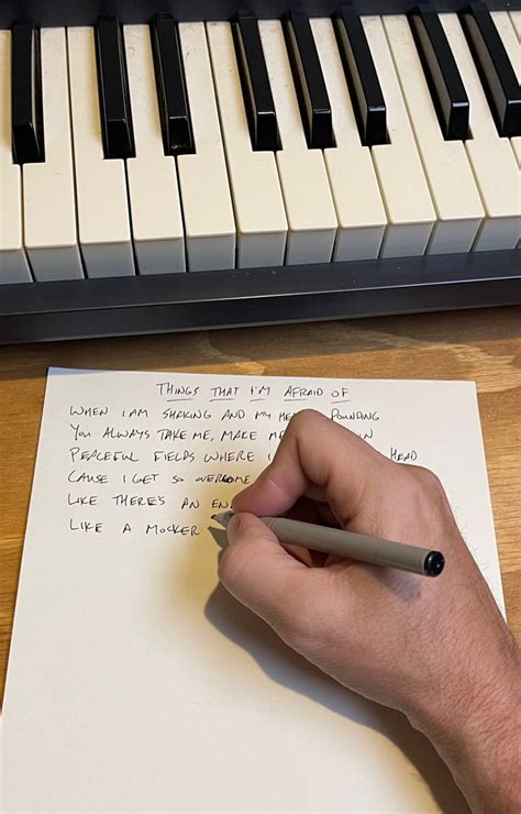 Handwritten Lyrics | rosskingmusicstore