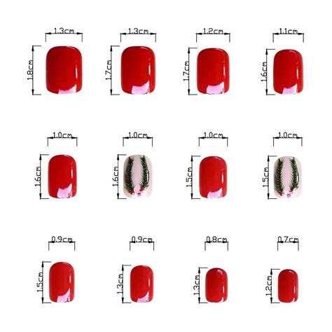 Tête carrée Faux ongle Noël Appuyez sur les ongles Conseils pour ongles