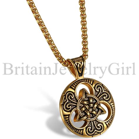 Men S Stainless Steel Irish Celtic Knot Cross Christian Pendant