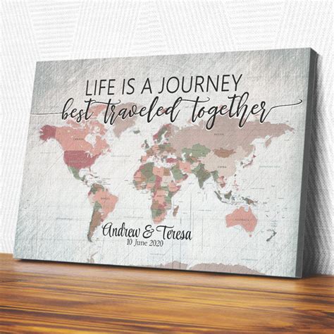 Personalized"Life Is A Journey- Best Traveled Together" Premium Canvas - GearDen