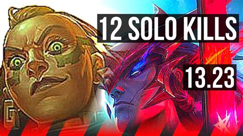 Illaoi Vs Yone Top Solo Kills Games Dominating Kr