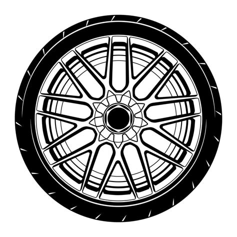 Car Wheel Illustration For Conceptual Design Vector Art At Vecteezy