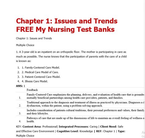 Test Bank Pediatric Nursing The Critical Components Of Nursing Care 1st