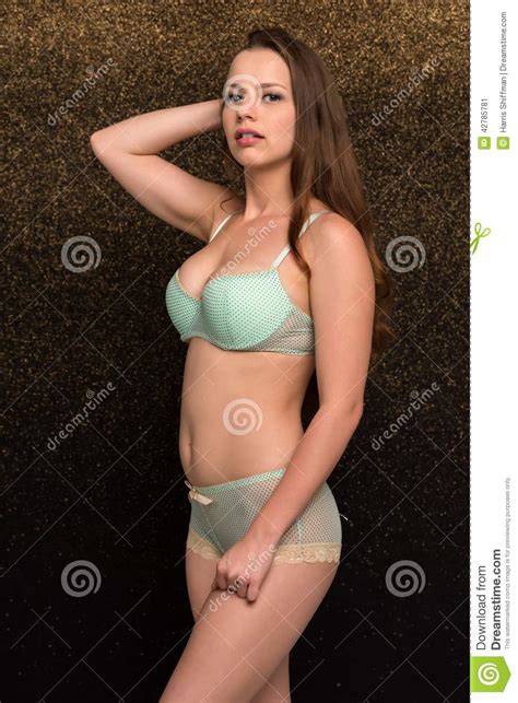 Seafoam Lingerie Stock Image Image Of Petite Brown