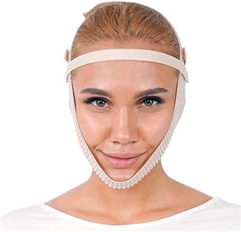 Post Surgery Chin Compression Garment Chin Strap Band Face Lift Kit Beige Face Slimmer For