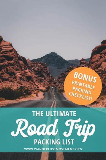 The Ultimate Road Trip Essentials Packing List Free Checklist Artofit