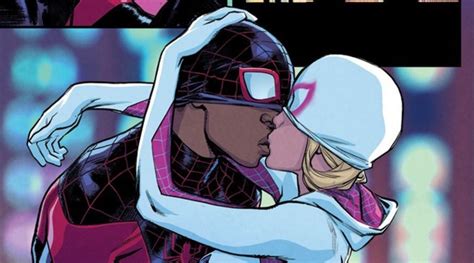 Miles Morales And Spider Gwen Share A Kiss In First Look At Next Spider Man Syfywire