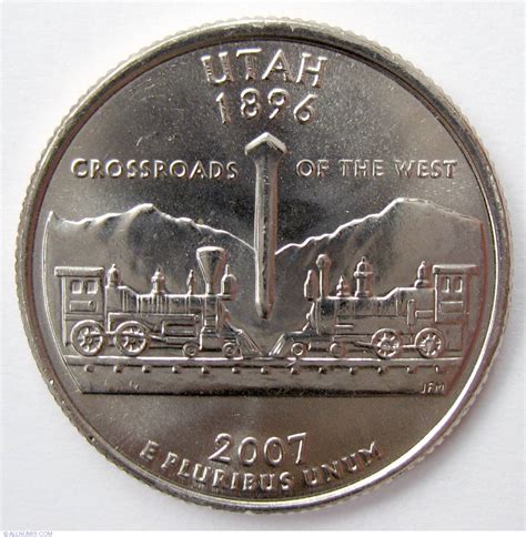 State Quarter 2007 D - Utah, Quarter, 50 State Series (1999-2008) - United States of America ...