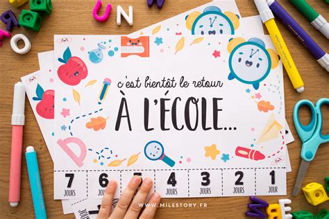 Compte à rebours avant la rentrée Combien de jours avant l école à