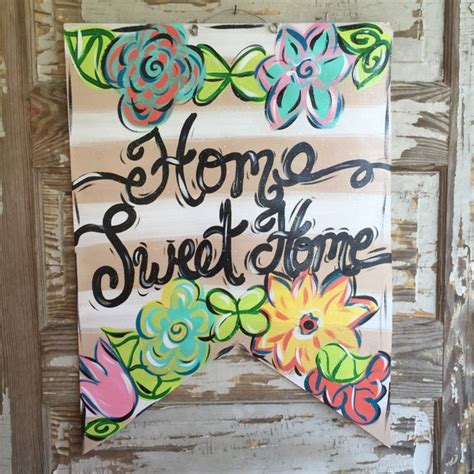 Front Door Sign Door Wreath Spring Decor Door Decoration Etsy