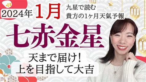 【占い】2024年1月七赤金星さん運勢！ステージアップする為の負荷がやってくる😊上を目指して大吉 ️ Youtube