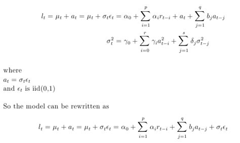 Model Notation Correct ARMA P Q GARCH R S Cross Validated