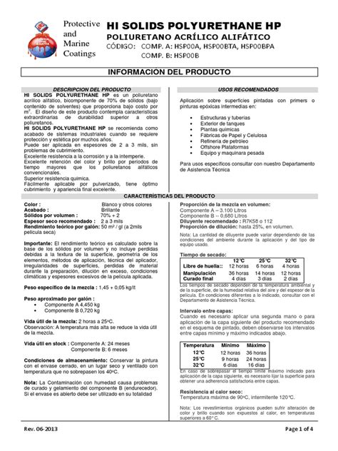 Hi Solids Polyurethane Hp Serie 1 Download Free Pdf Pintar Humedad
