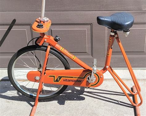 Vintage Vitamaster Roto Cycle Exercise Bike Stationary Fitness Bicycle 80s W Timer And