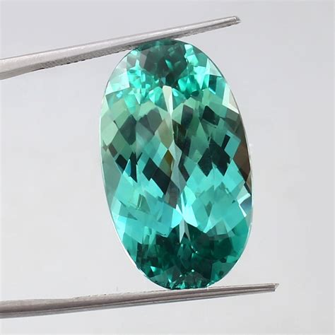 Natural Flawless Ceylon Blue Green Parti Sapphire Loose Oval Gemstone