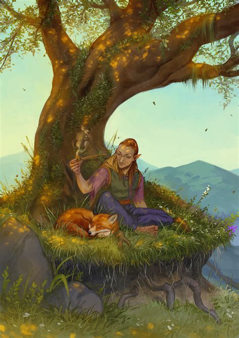 Artstation Elf And Fox