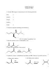 Chem Quiz Key Docx Chem Quiz October Calculate