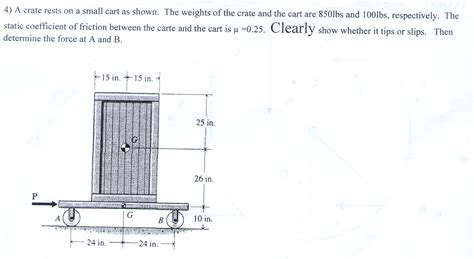 A Crate Rests On A Small Cart As Shown Show Whether Chegg